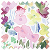 Bluebellgray Flora, Cerise - Roman Blind